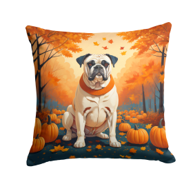 White Boxer Fall Throw Pillow