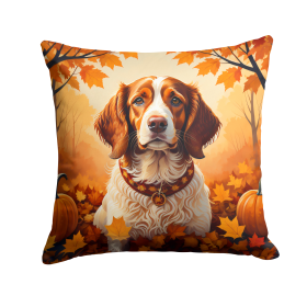 Brittany Spaniel Fall Throw Pillow