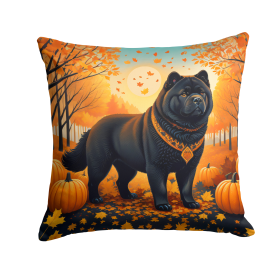 Black Chow Chow Fall Throw Pillow