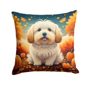 Coton De Tulear Fall Throw Pillow