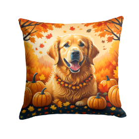 Golden Retriever Fall Throw Pillow