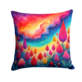 Colorful Celosia Throw Pillow