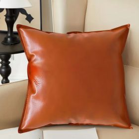 SOGA 45cm Light Luxury Urban Simulated Leather Wide Edge Throw Pillow