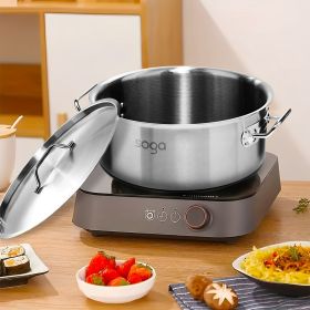 SOGA Stock Pot 14L Top Grade Thick Stainless Steel Stockpot 18/10