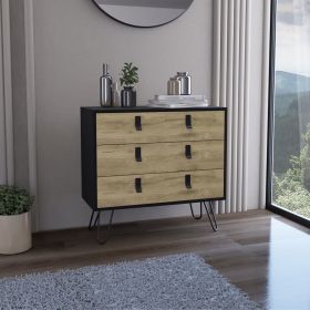 Kimball Hairpin Legs Dresser with 3-Drawers and Modern Design