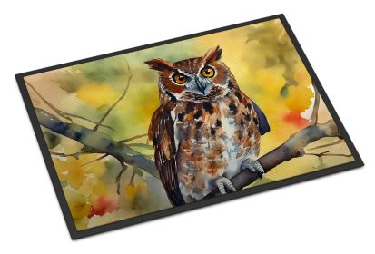 NEW Eastern Screech Owl Doormat Front Door Mat Indoor Outdoor Rugs for Entryway, Non Slip Washable Low Pile, 18H X 27W