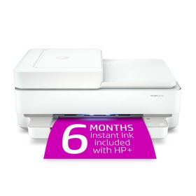 Restored HP ENVY 6452e All-in-One Wireless Color Inkjet Printer - 6 Months Free Instant Ink with HP+ (Refurbished)