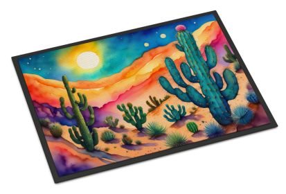 NEW Cactus in Color Doormat Front Door Mat Indoor Outdoor Rugs for Entryway, Non Slip Washable Low Pile, 18H X 27W