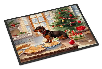 NEW Dachshund Christmas Cookies Doormat Front Door Mat Indoor Outdoor Rugs for Entryway, Non Slip Washable Low Pile, 18H X 27W