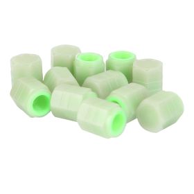 12Pcs Car Tire Valve Stem Caps Luminous Dustproof Stem Tyre Covers for Cars SUVs Truck Motorcycles Bicycles (Option: Green)